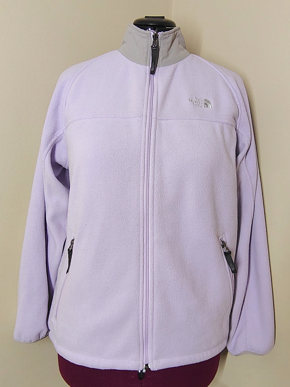 The North Face Women's Full Zip Fleece Jacket Lavender Purple Size XL / TG